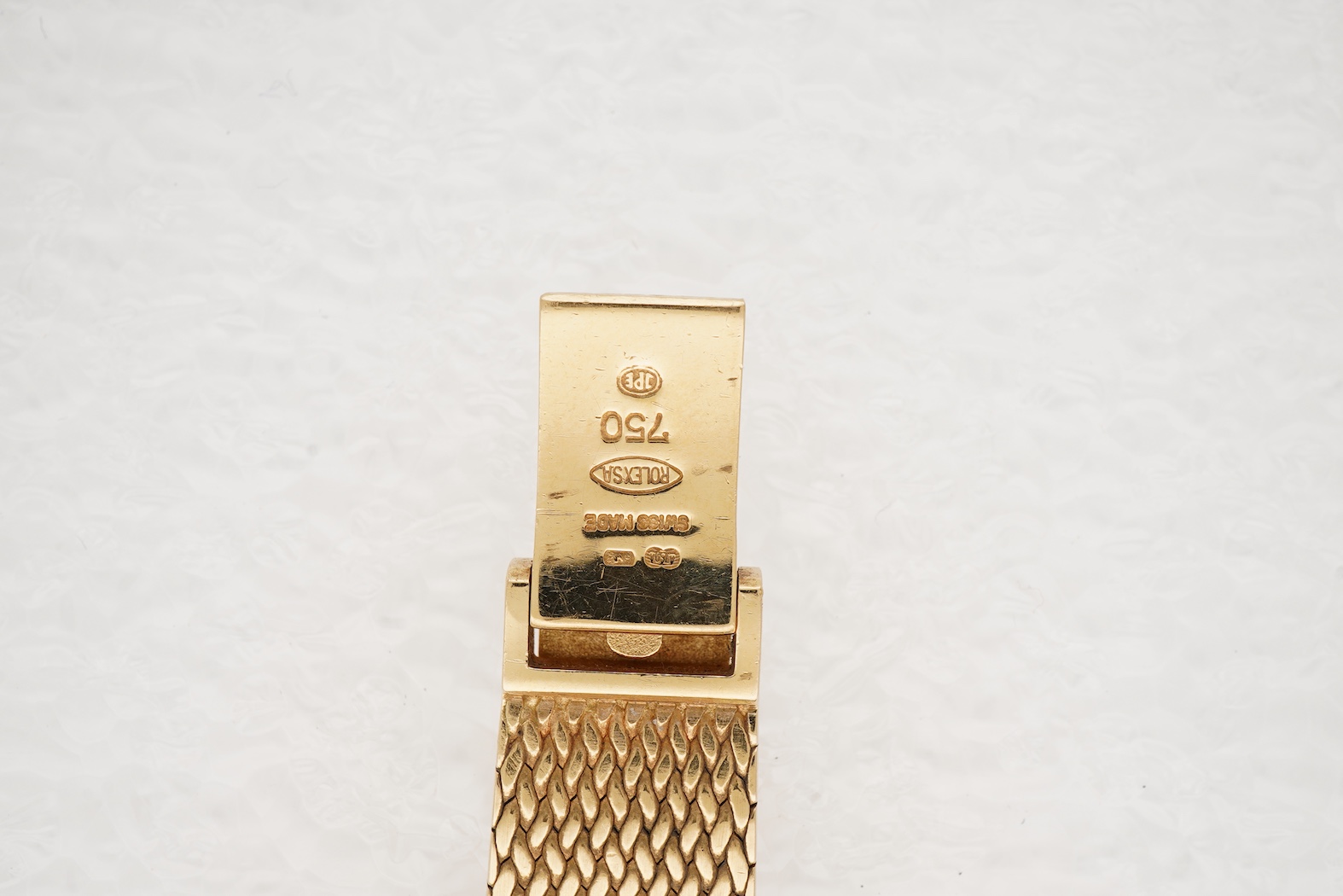 A lady's late 20th century 18ct gold and diamond Rolex Cellini manual wind dress wrist watch